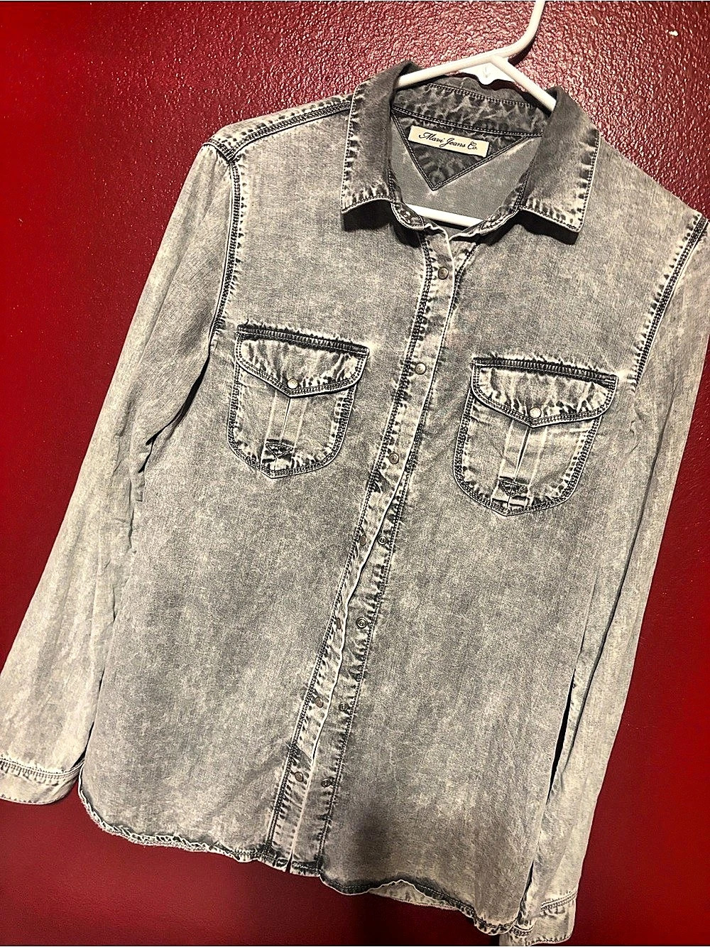 Mavi Gray Christmas Graphic Denim Jacket
